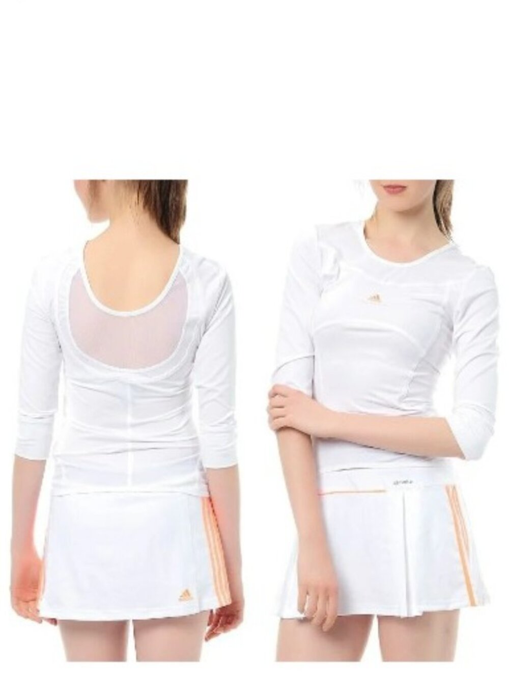 Nwt Adidas Stella McCartney White 3/4 Sleeve Tee Shirt Top S Small